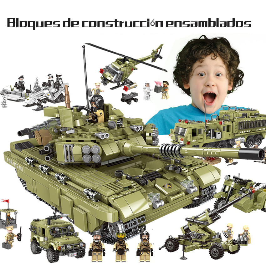 Compatível Com Lego Puzzle Assembly: Tanque Ou Helicóptero Ou