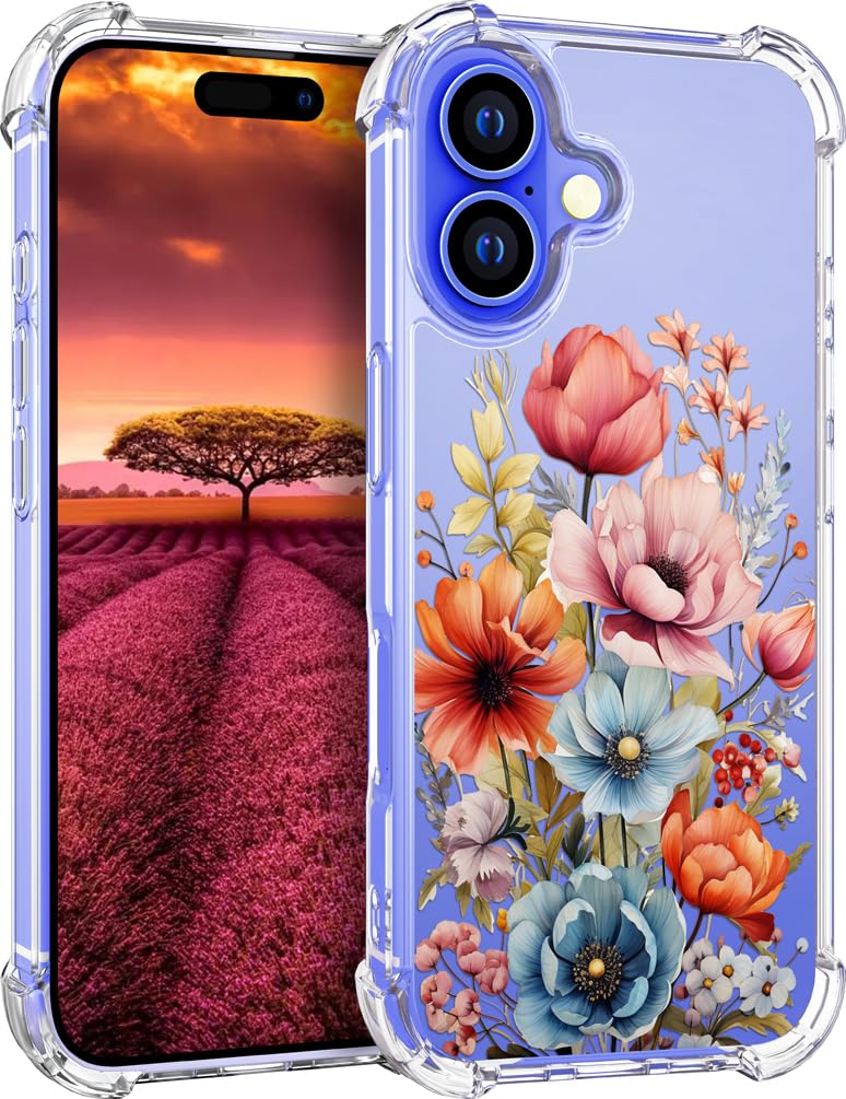 Capa De Telefone Topgraph Compatível Com Iphone 16 Plus Clear