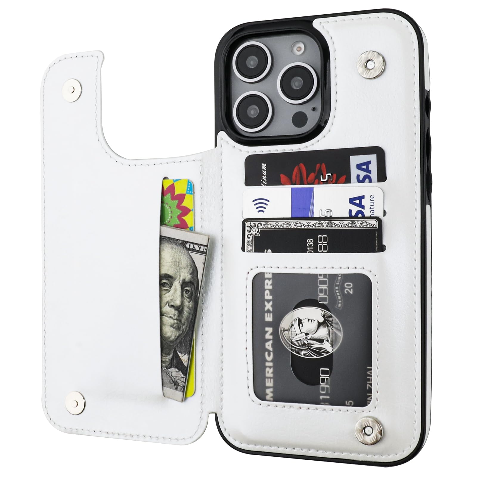 Capa Tipo Carteira Onetop Compatível Com Iphone 16 Pro Max Branca