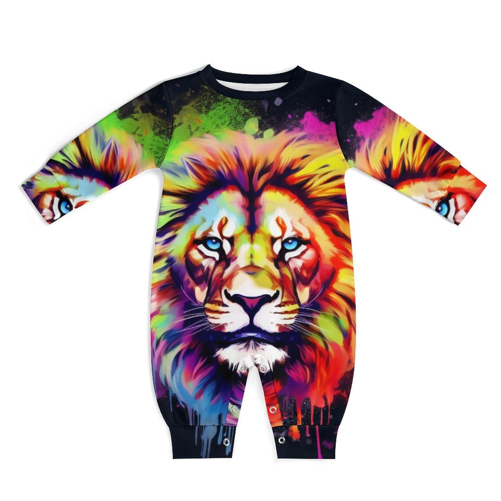 Macacão Auhomea Painting Lion Newborn Baby 3-6m Roupas De Algodão