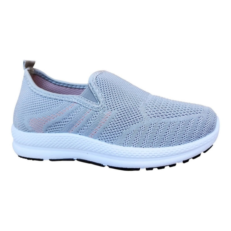 Tênis Urban Low Economic Comodas Sem Cordão Cinza