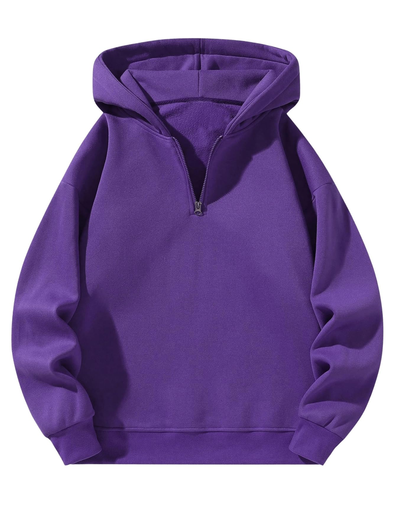 Pulôver Masculino Com Capuz Verdusa Com Zíper, Lilás, Roxo, Xl