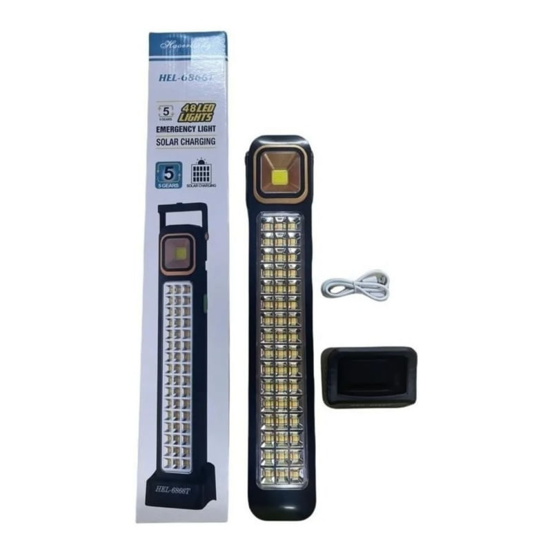 Luz De Lâmpada Solar Recarregável De Emergência 48 Led