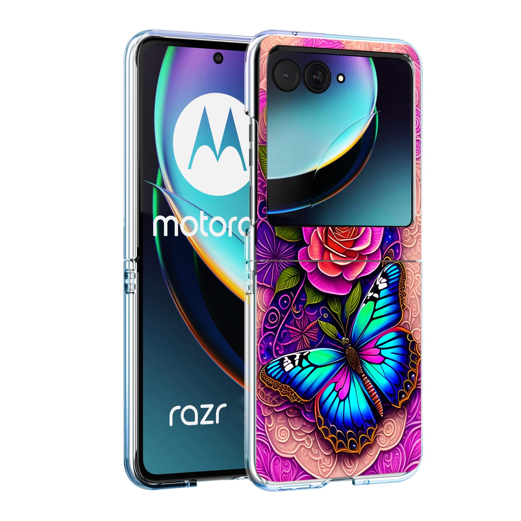 Capa De Telefone Bcov Para Motorola Razr 2024 Azul Anti-arranhões