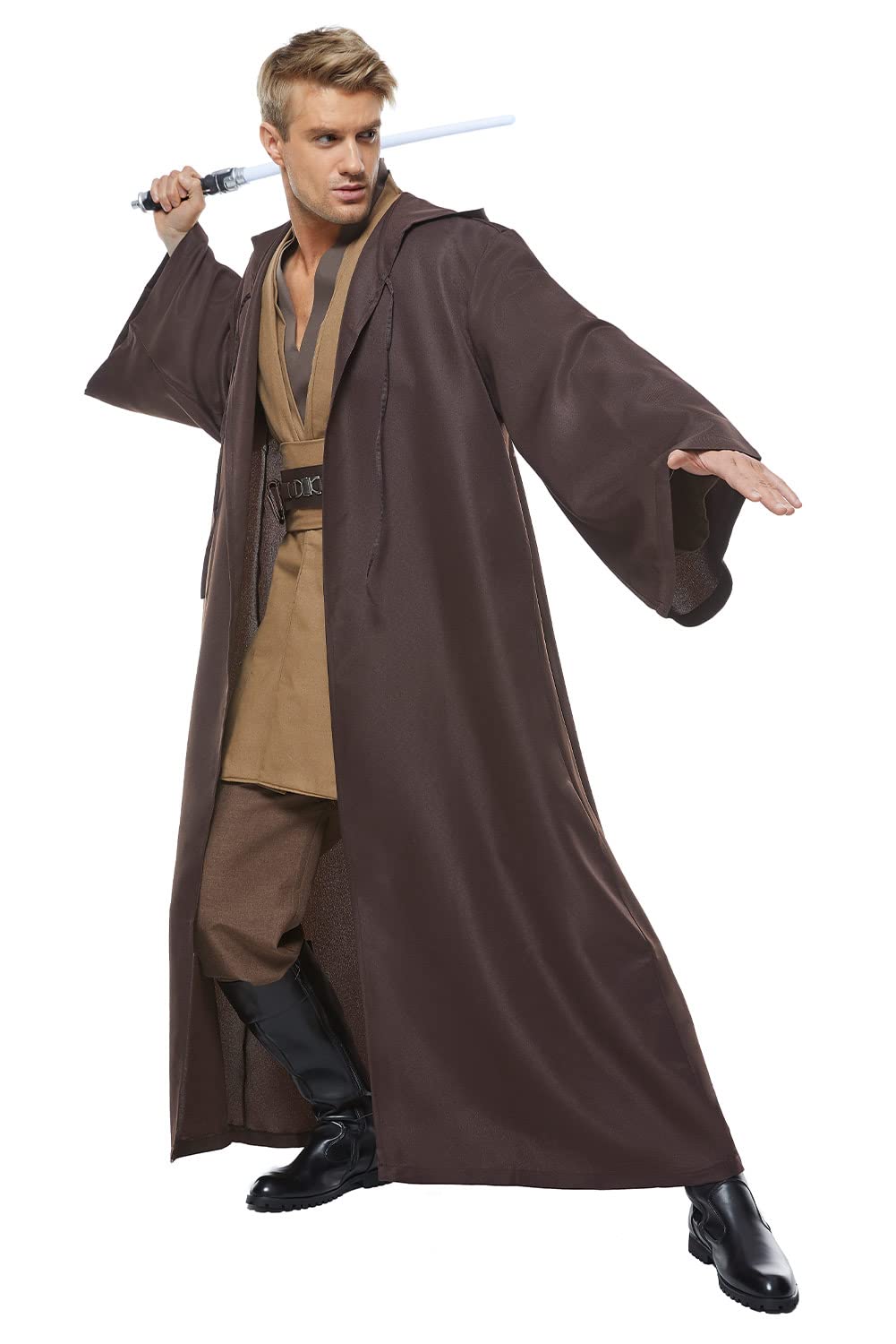 Costume Wecos Tunic Hoded Robe Knight Halloween Para Homens