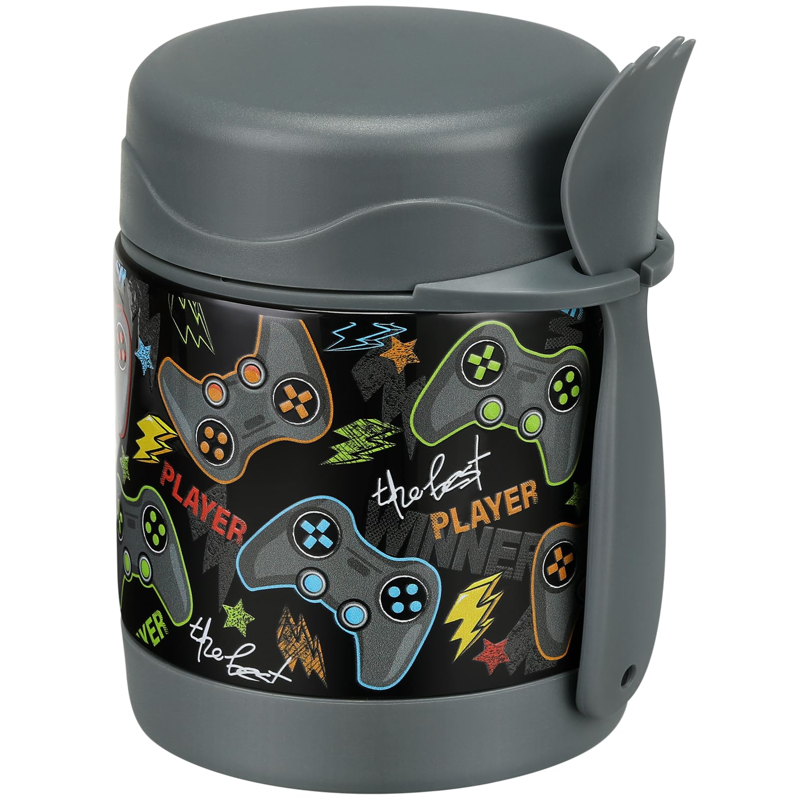 Sopa Thermo Pawtong 300ml Para Crianças Frasco De Comida Isolado Com Colher