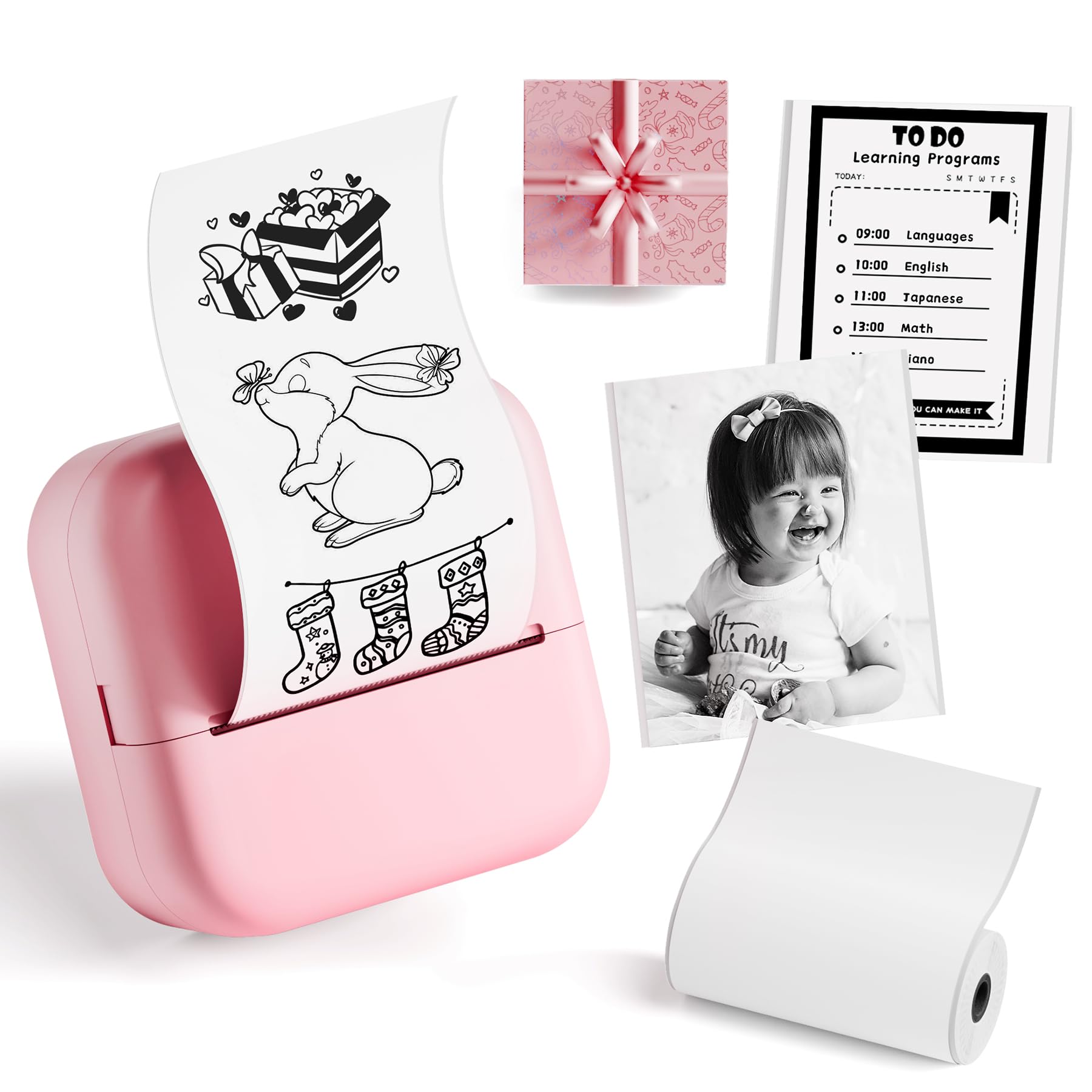 Impressora Térmica De Adesivos Nelkoglobal Mini Bluetooth Inkless