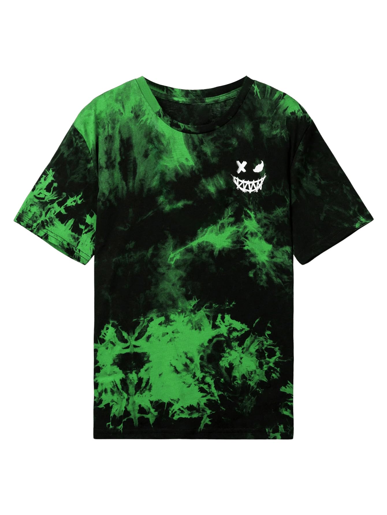 Camiseta Feminina Sweatyrocks Com Estampa De Gola Redonda, Manga Curta, Verde