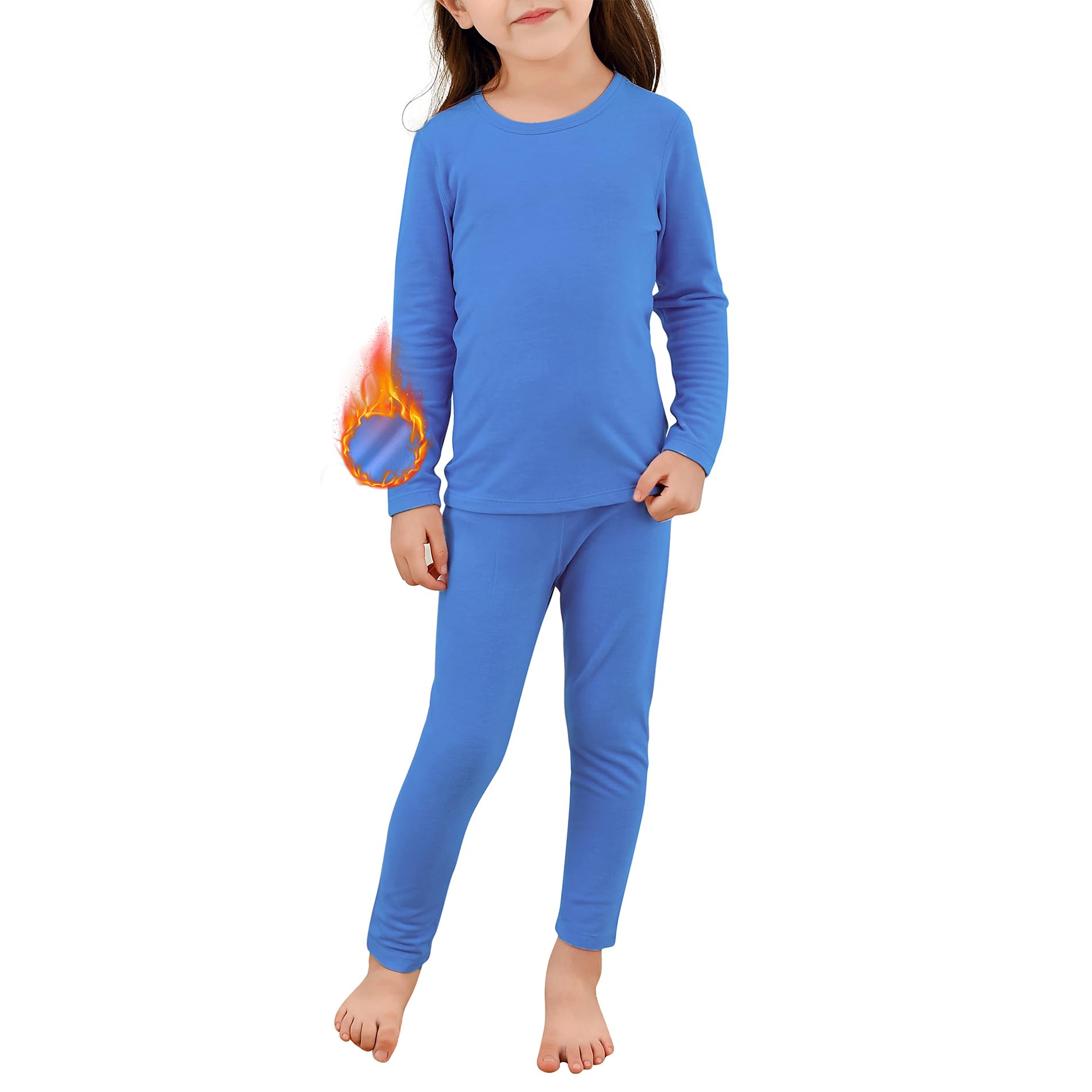 Roupa Interior Térmica Zando Para Crianças Pequenas Azul Escuro 4t-5t