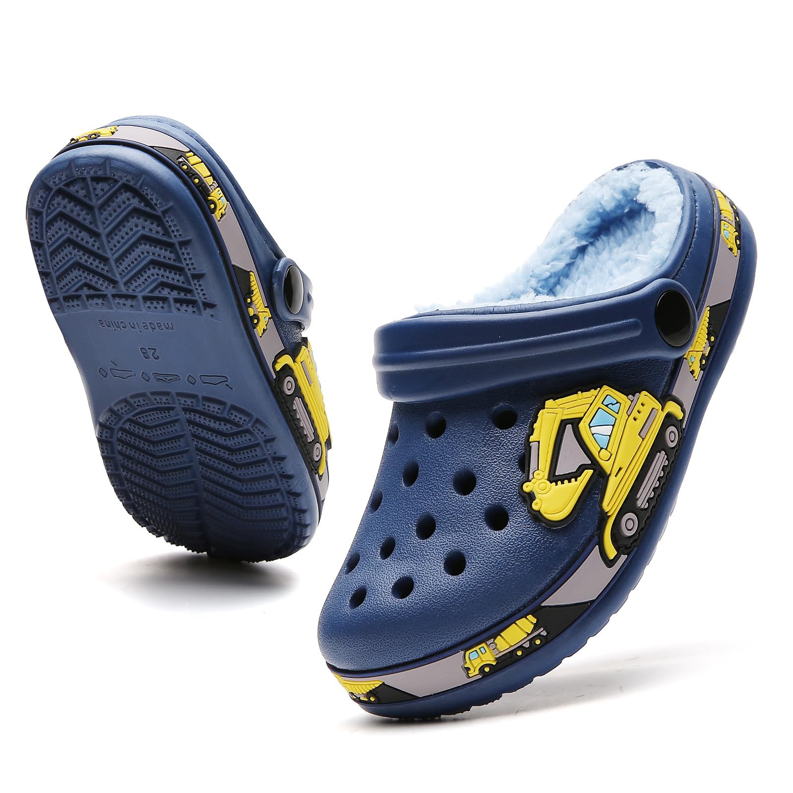 Tamancos De Jardim Forrados De Pele Para Crianças Cerythrina Cartoon Sandals Navy