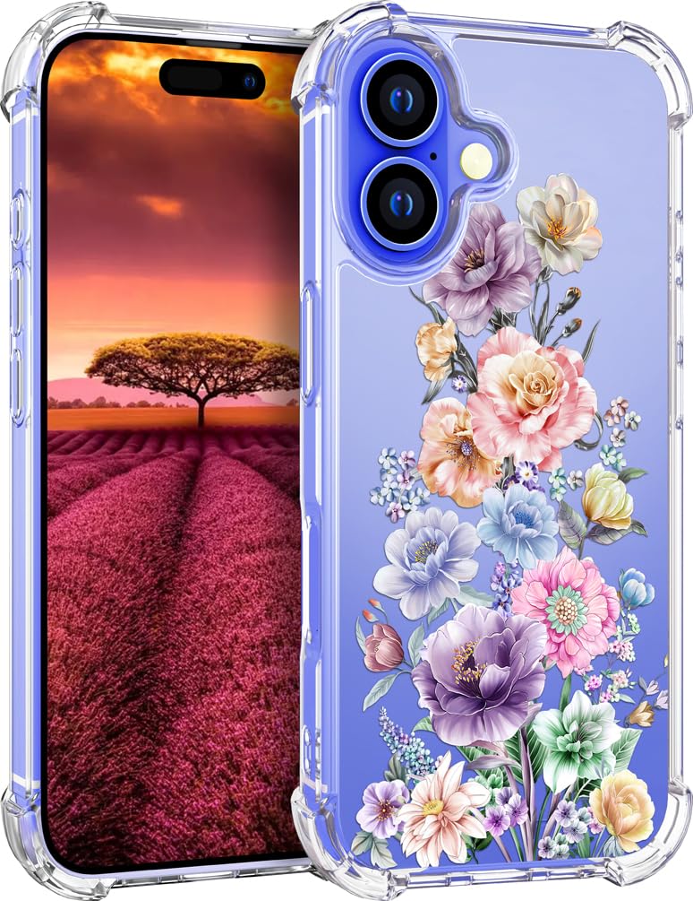 Capa De Telefone Topgraph Compatível Com Iphone 16 Plus Clear