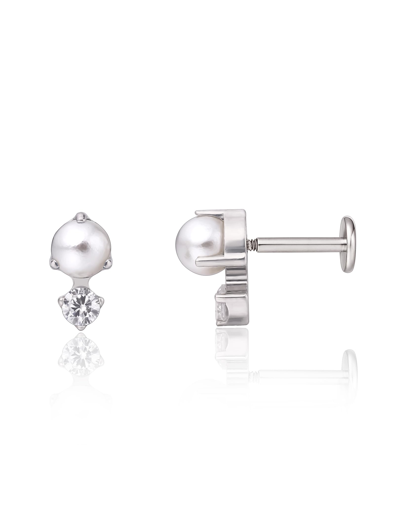 Piercing Jewelry Limerencia Titanium 18g Cz Pearl Para Mulheres/homens
