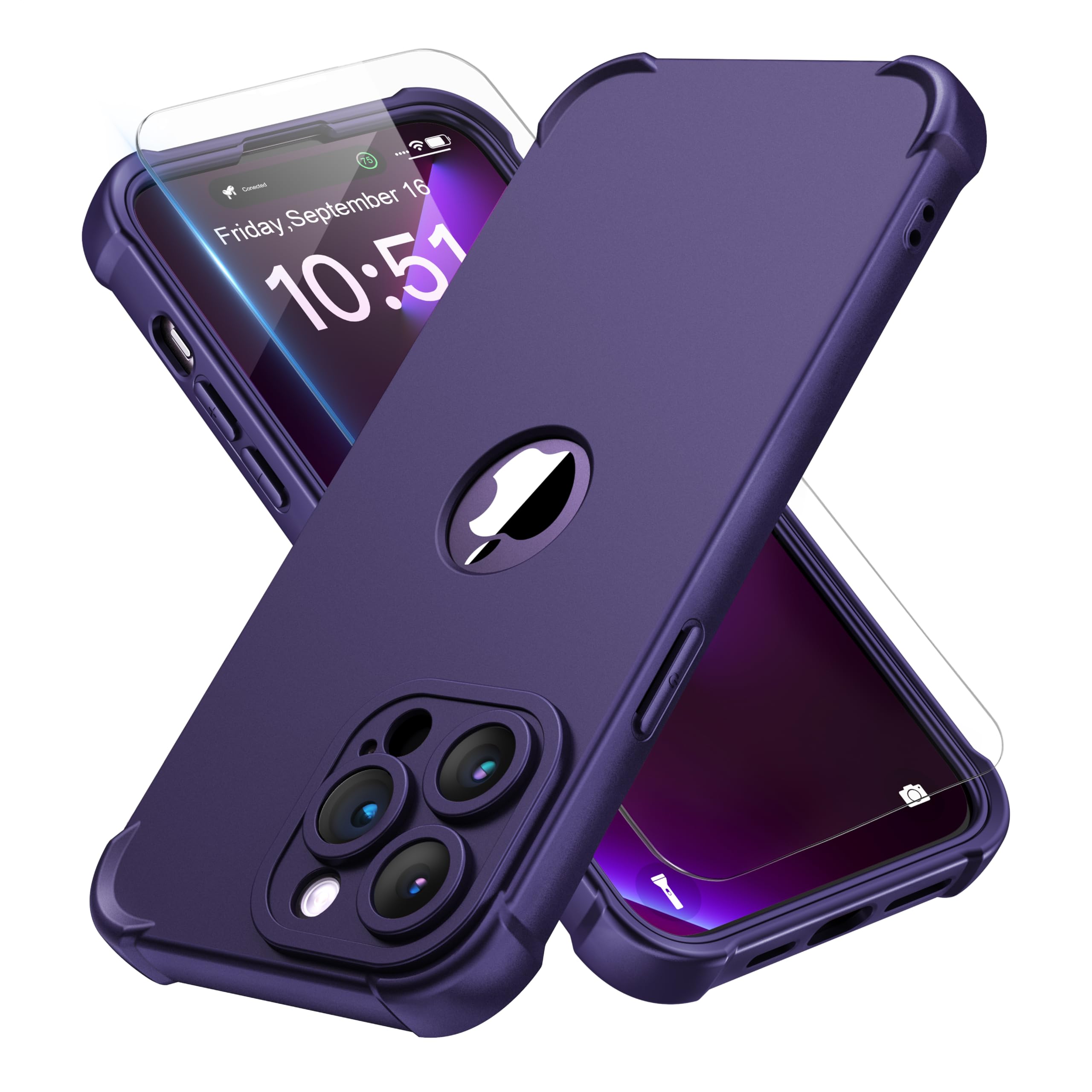 Capa De Telefone Oretech Para Iphone 14 Pro Max Com 2 Protetores De Tela