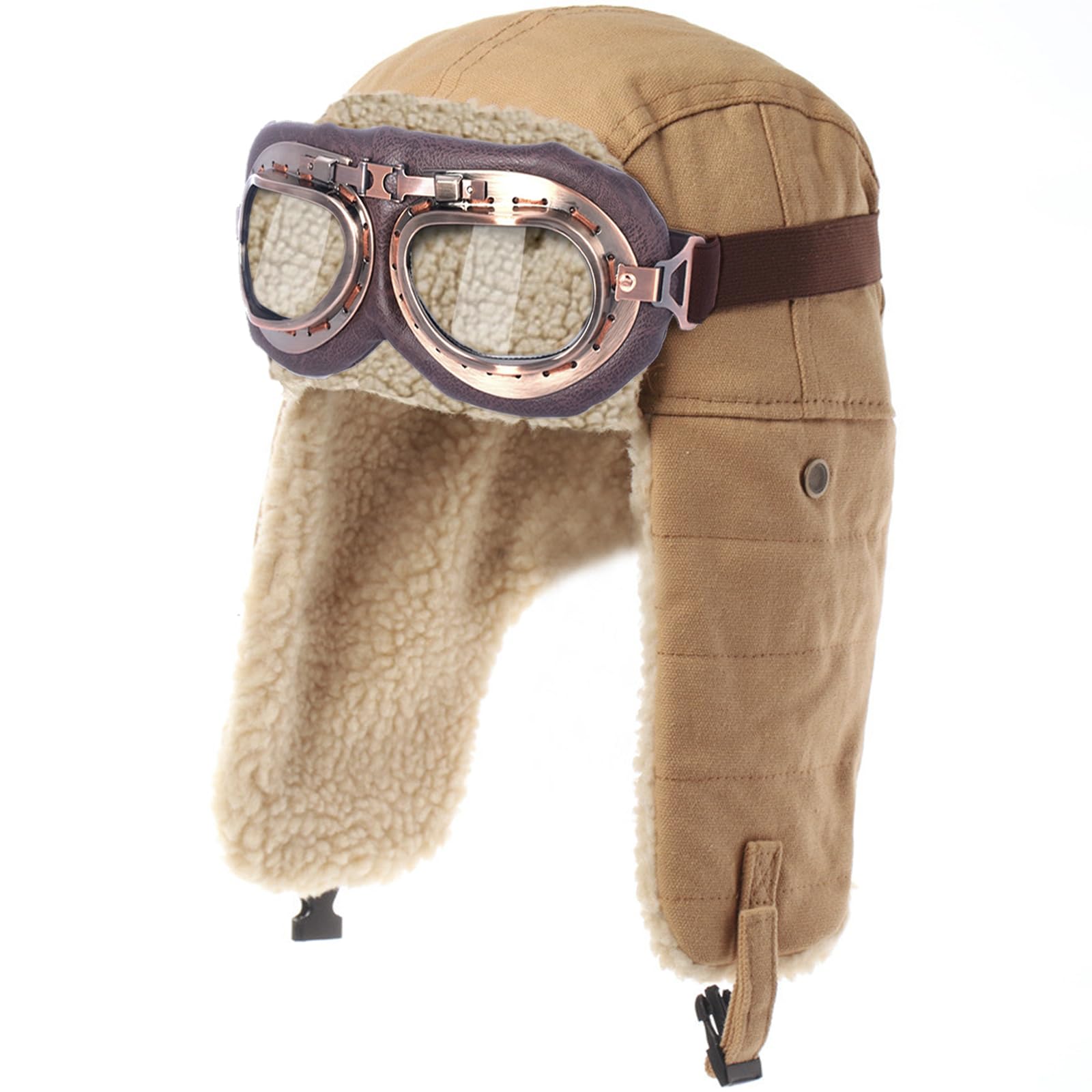 Chapéu De Aviador Kodervo, Traje De Piloto Vintage Com Óculos Para Adultos