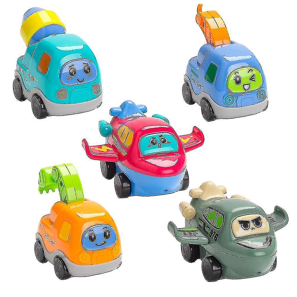 Mini Carro Cartoon Puxar Para Trás Carro Bebê Brilhante Música Infantil