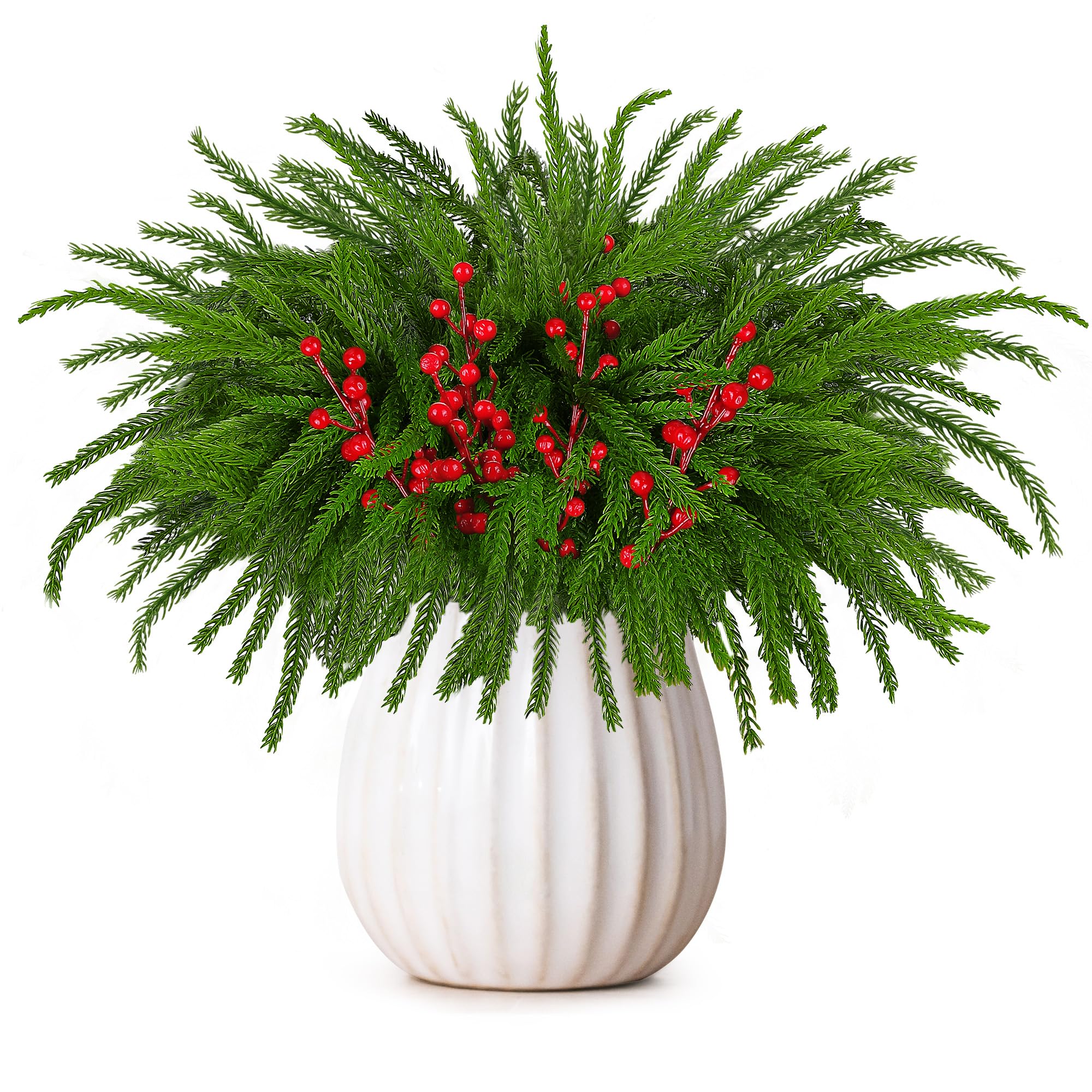 Galhos Artificiais De Pinheiro De Norfolk Fovths Christmas, 45 Cm, Pacote Com 6