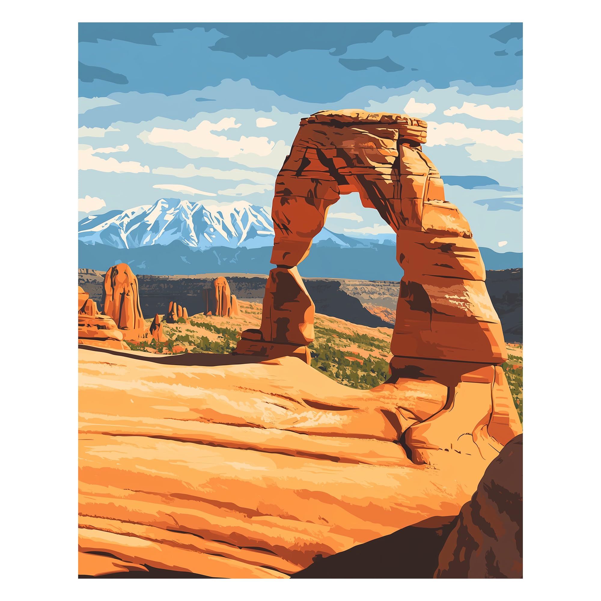 Kit Paint By Numbers Arches National Park Para Adultos