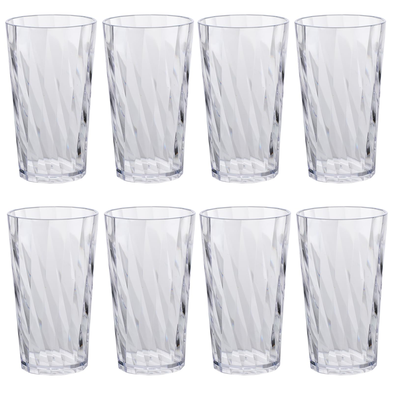 Copo Para Beber Hongboli De Plástico Inquebrável De 300 Ml, Conjunto De 8 Transparentes