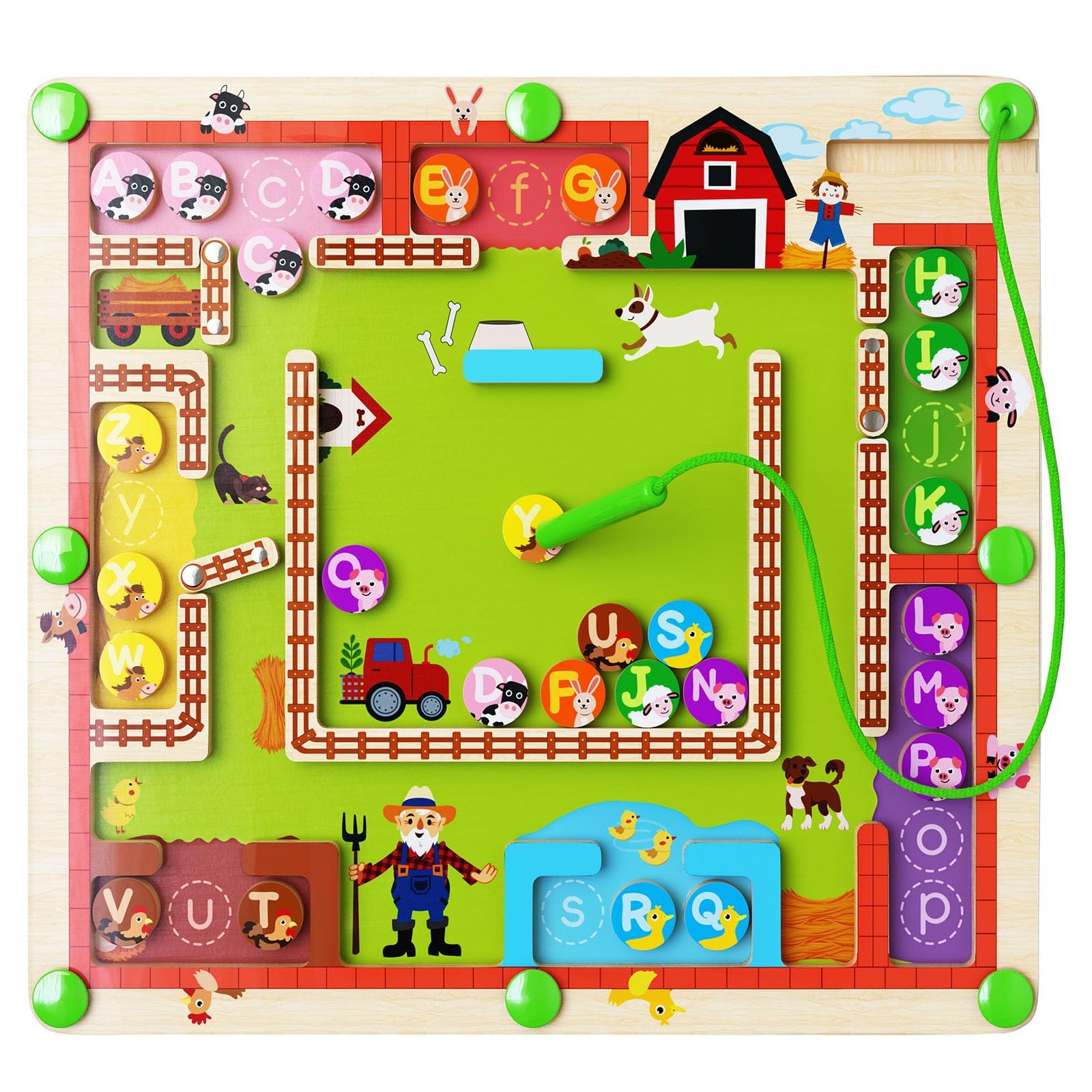 Magnetic Alphabet Maze Toy Amosting Farm Há Mais De 3 Anos