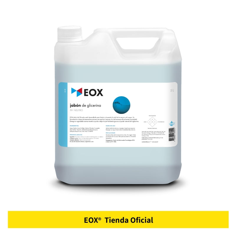 Sabonete Glicerina Ph Neutral Eox 5l Para Mãos E Corpo