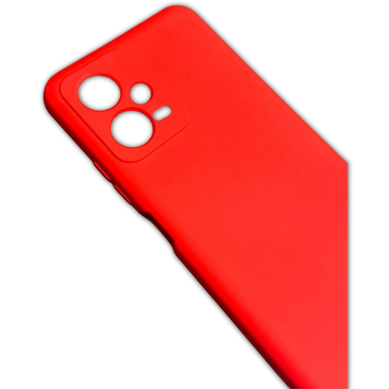 Cor Da Capa Para Xiaomi Poco X5 De Silicone Vermelho Normal