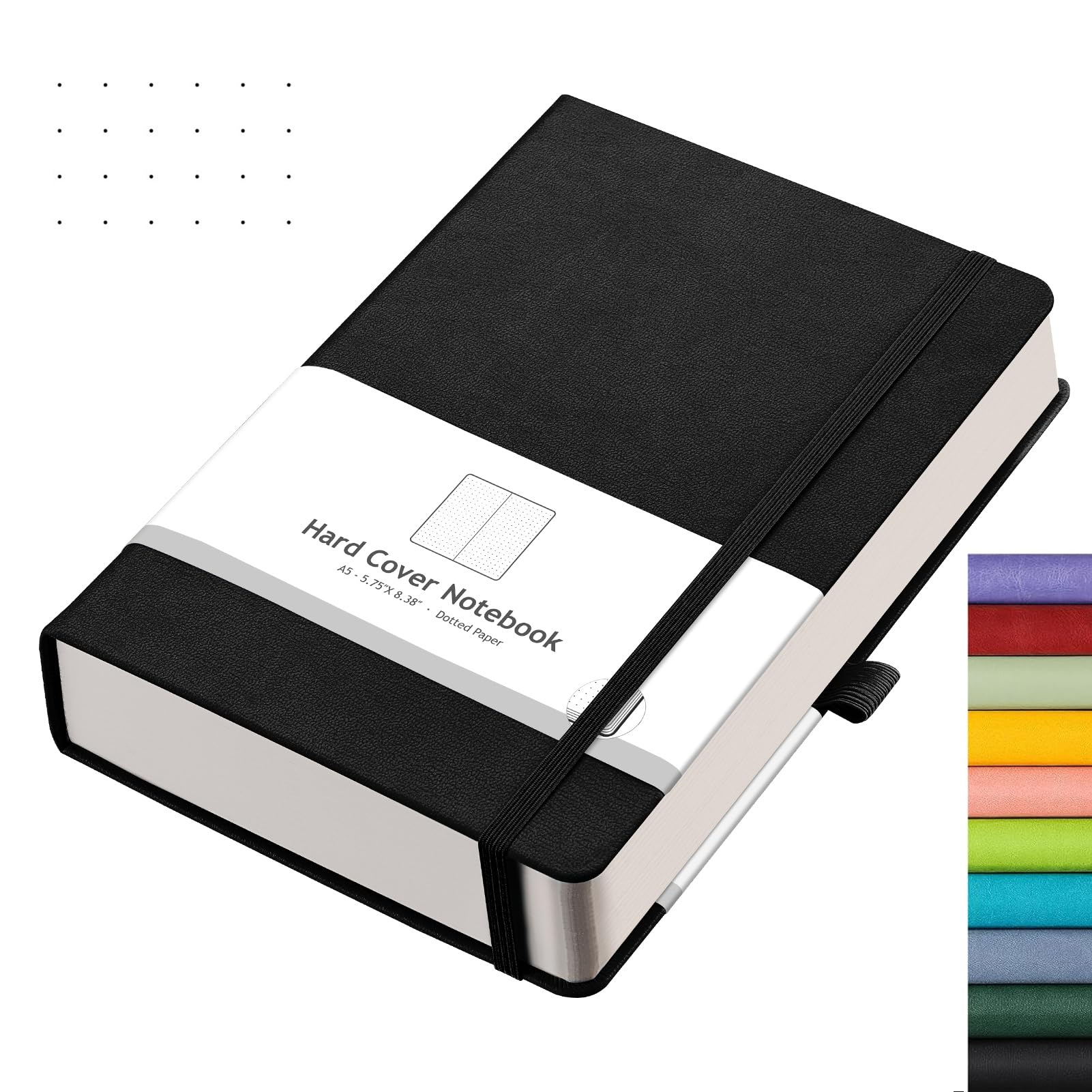 Caderno Ahgxg Bullet Dotted Journal A5 320 Páginas Preto