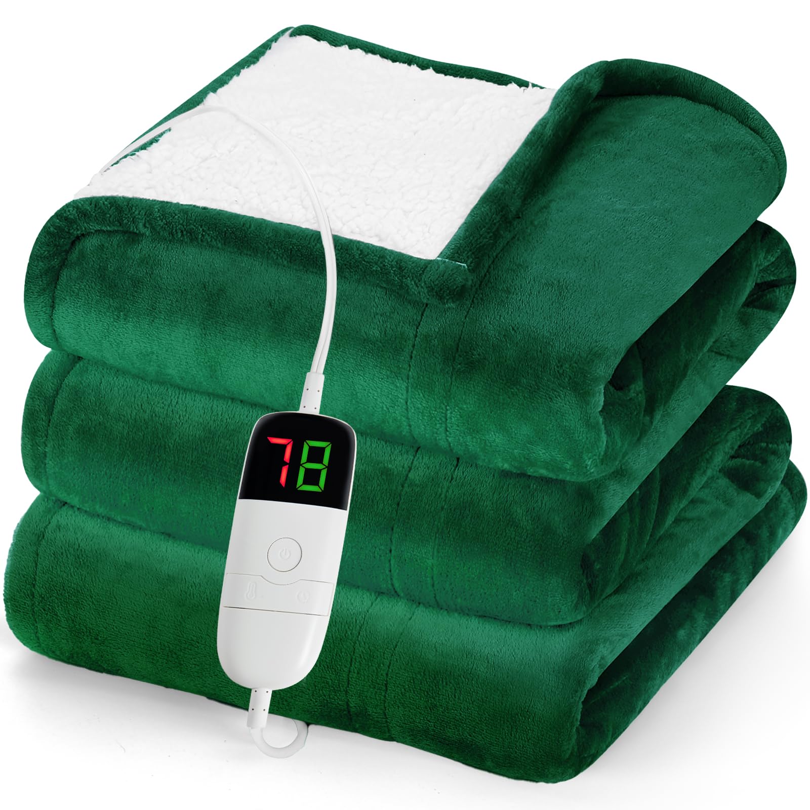 Manta Aquecida Greenoak Electric Throw 127x152cm Verde Menta