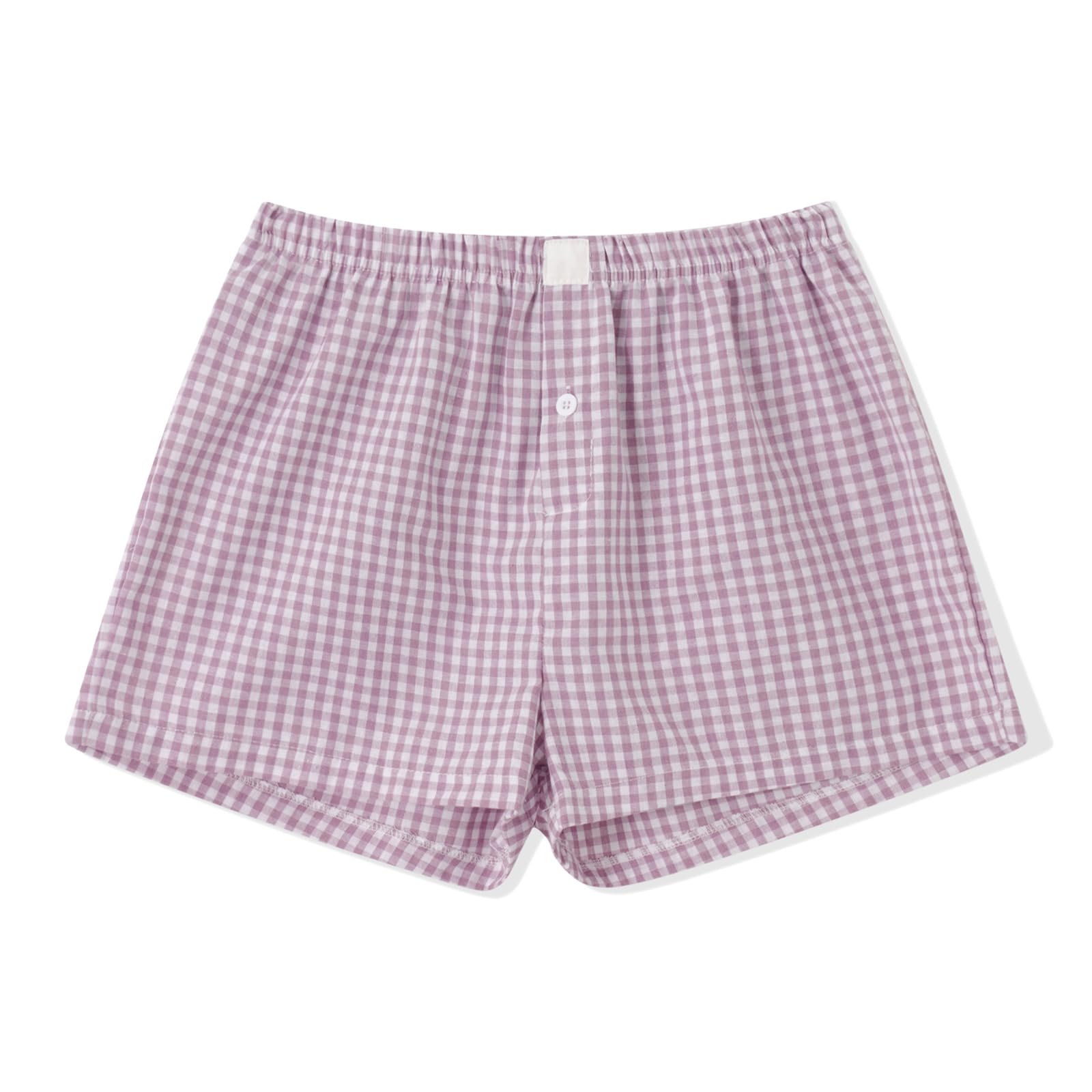 Shorts De Pijama Amuver Y2k Micro Button Boxers Com Cintura Elástica