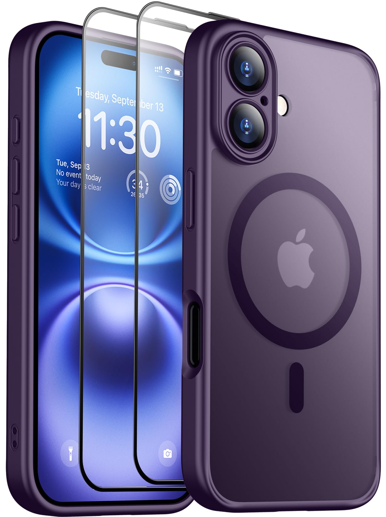 Capa De Telefone Spidercase Magnética Para Iphone 16 Plus Roxa