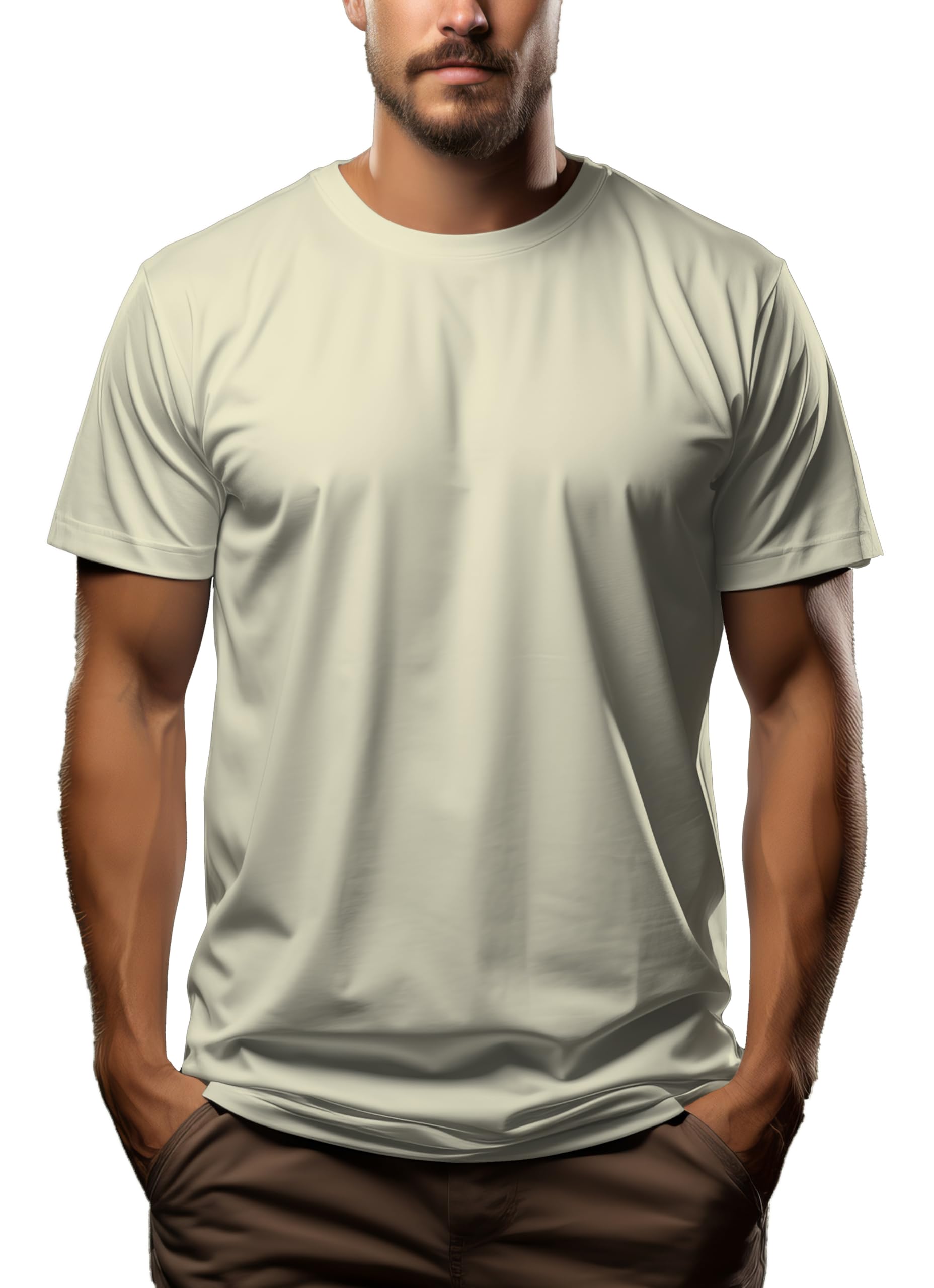 Camiseta Jacenboy Premium Heavyweight 210 G De Algodão Puro Bege