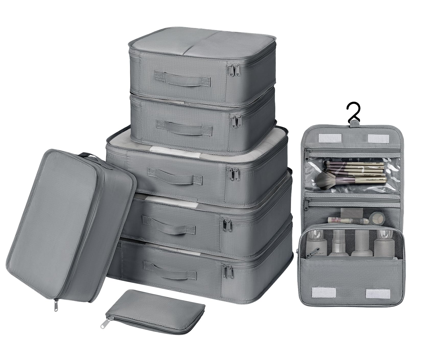 Conjunto De 8 Cubos De Embalagem De Viagem Dimj Bagage Com Sapatos E Produtos De Higiene Pessoal