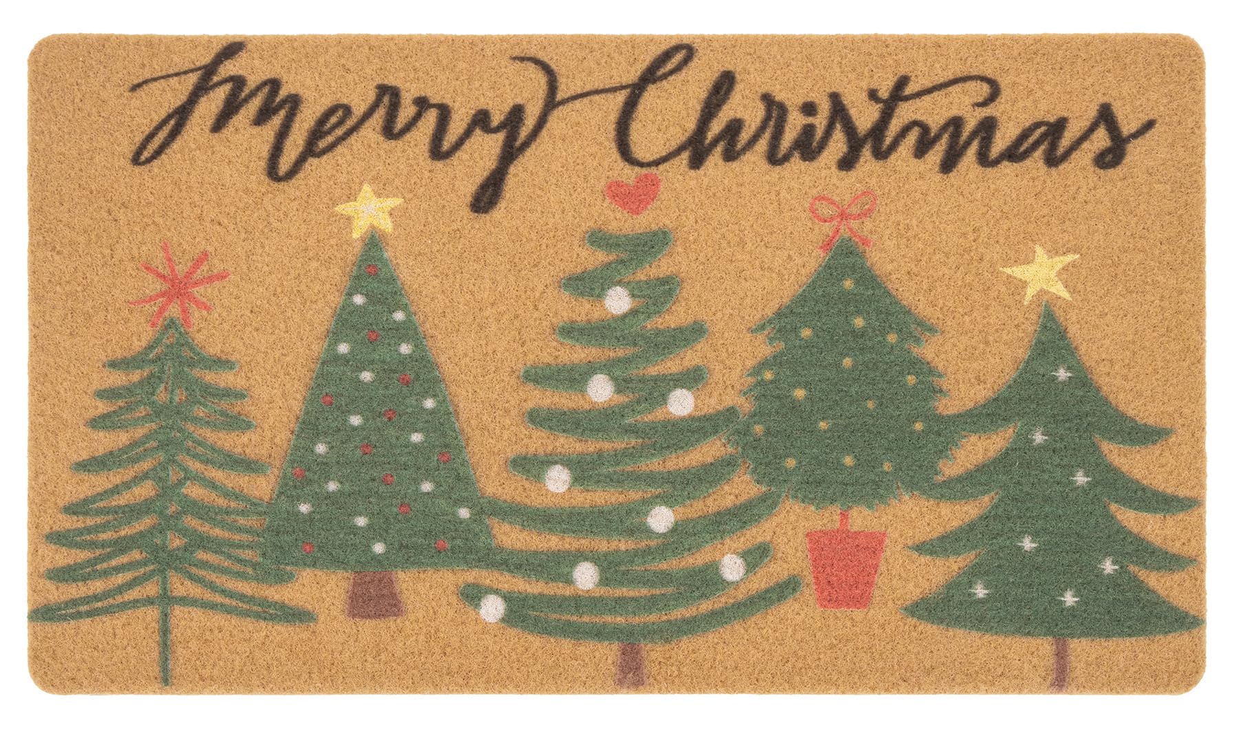 Capacho Hinyboeh Winter-christmat Welcome-pine-trees 43x75cm