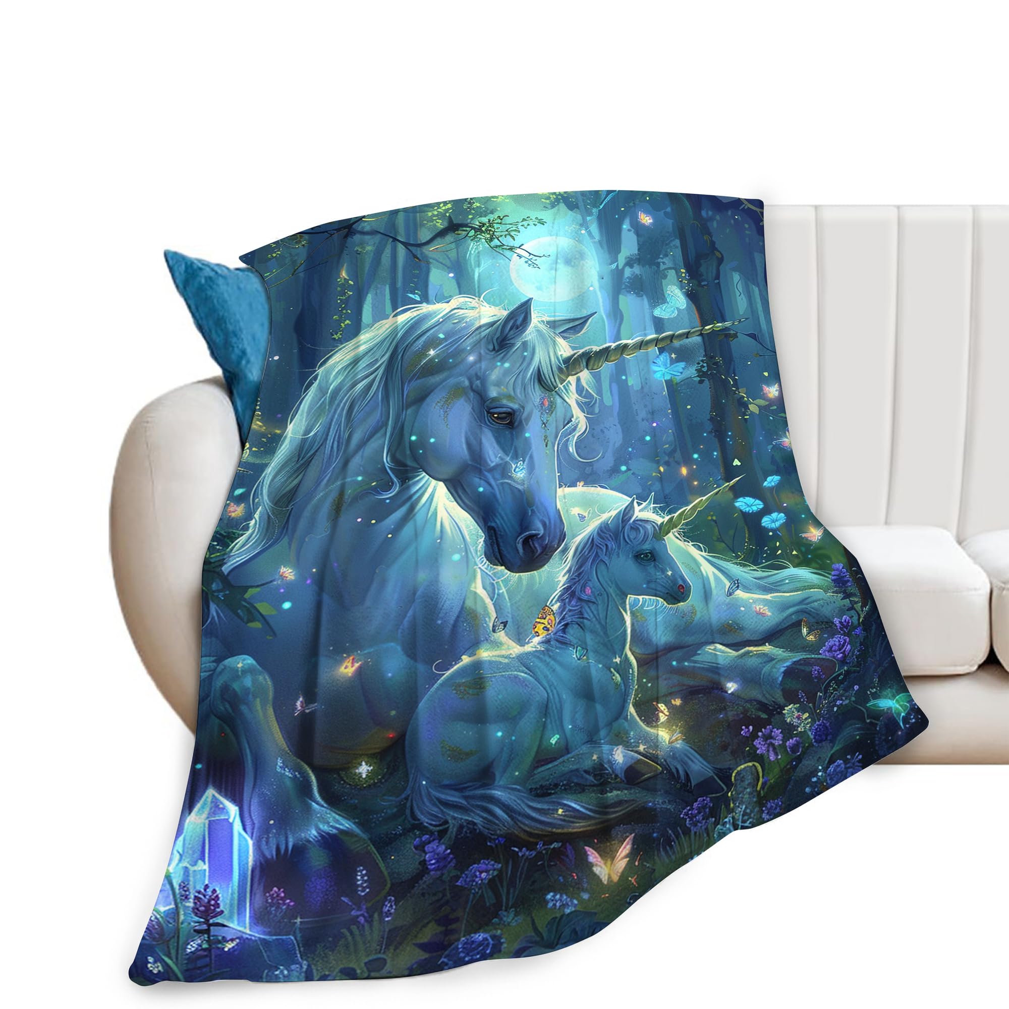 Cobertor Citari Unicorn White Horse Girls Women Masculino 50x40cm