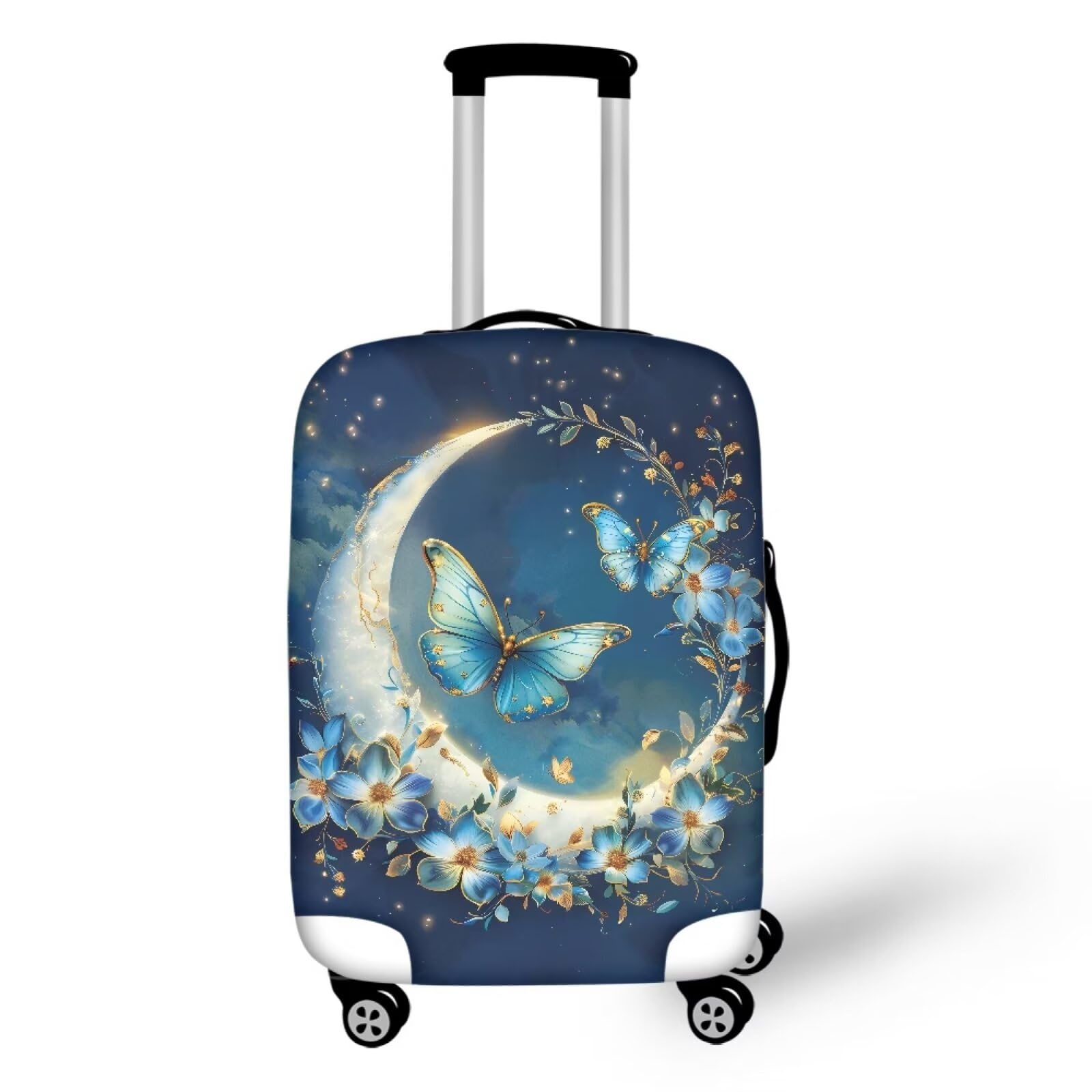 Capa De Bagagem Bigcardesigns Blue Butterfly Para 30-32 Polegadas