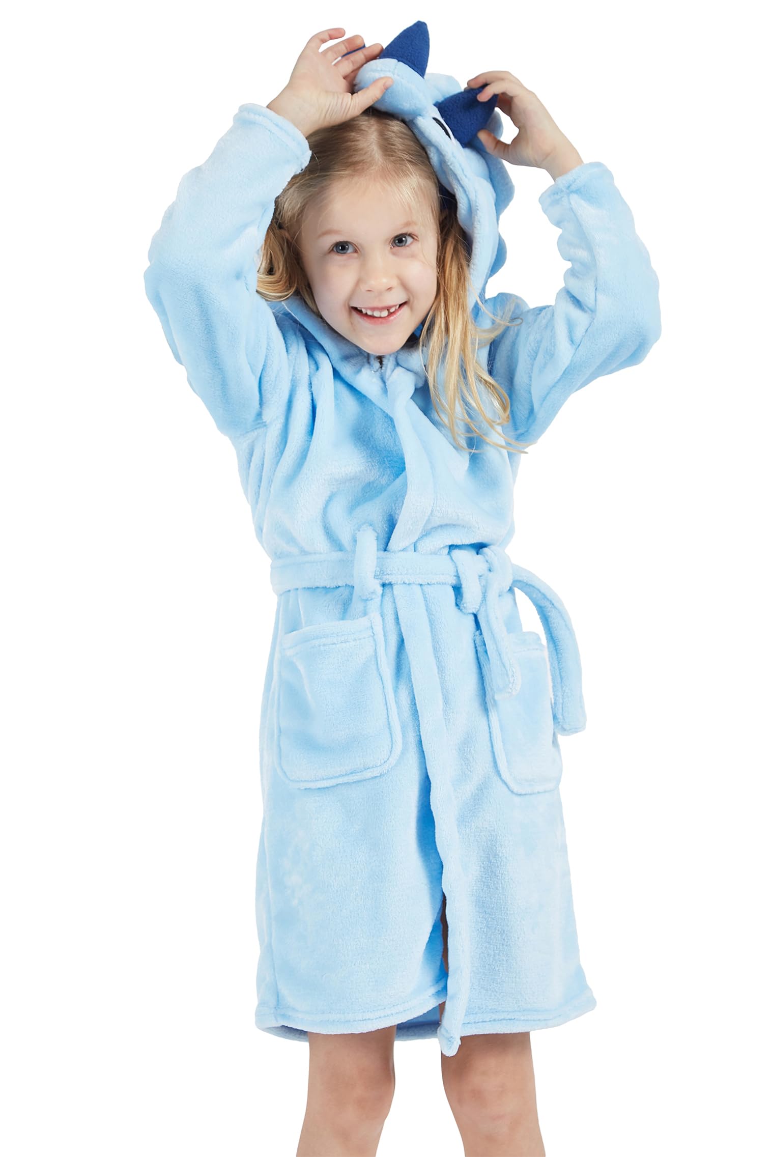 Roupão Infantil Deley Fannel, Roupão De Dormir Com Capuz, Dinossauro