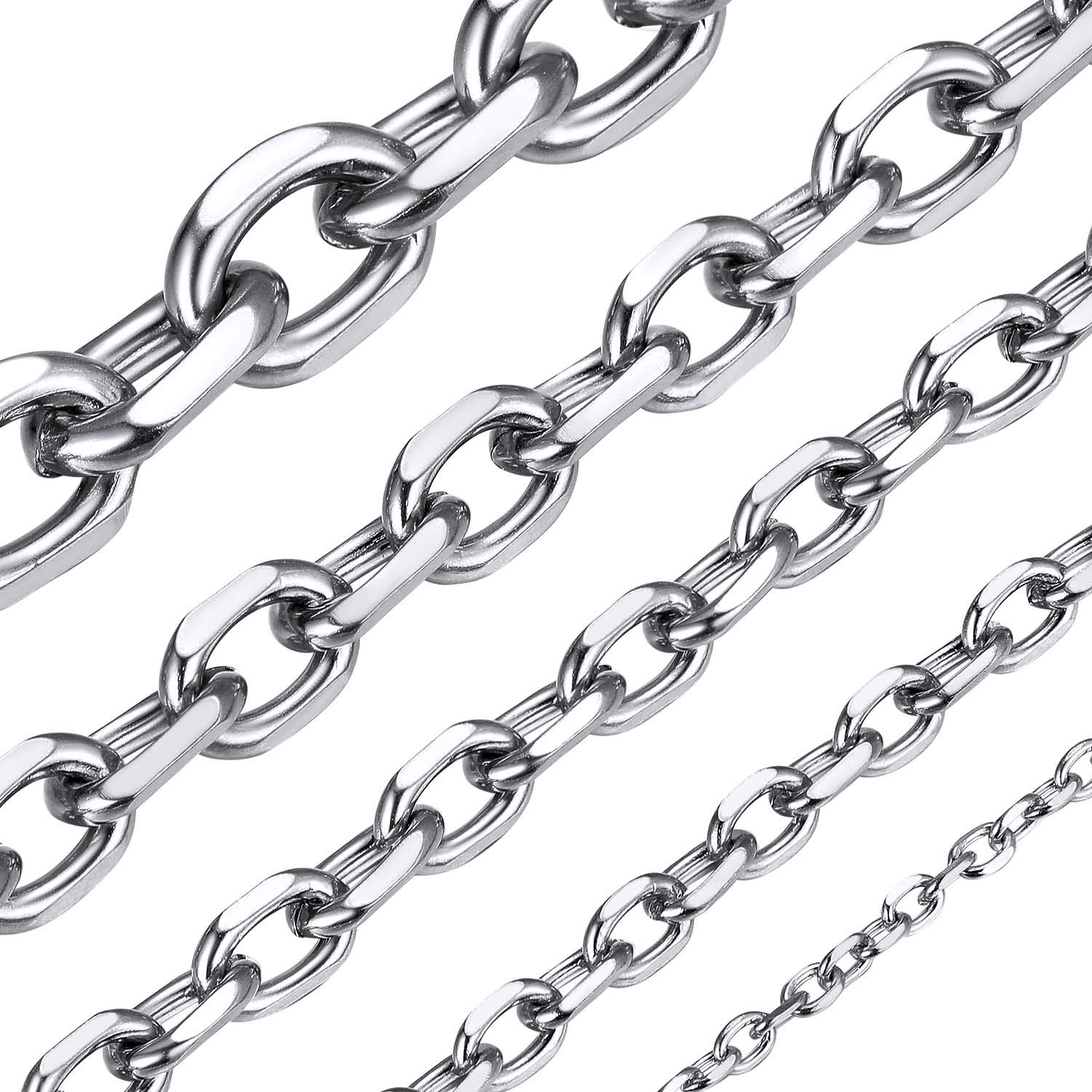 Colar Chains/house Cable Chain 3 Mm 66 Cm, Aço Inoxidável