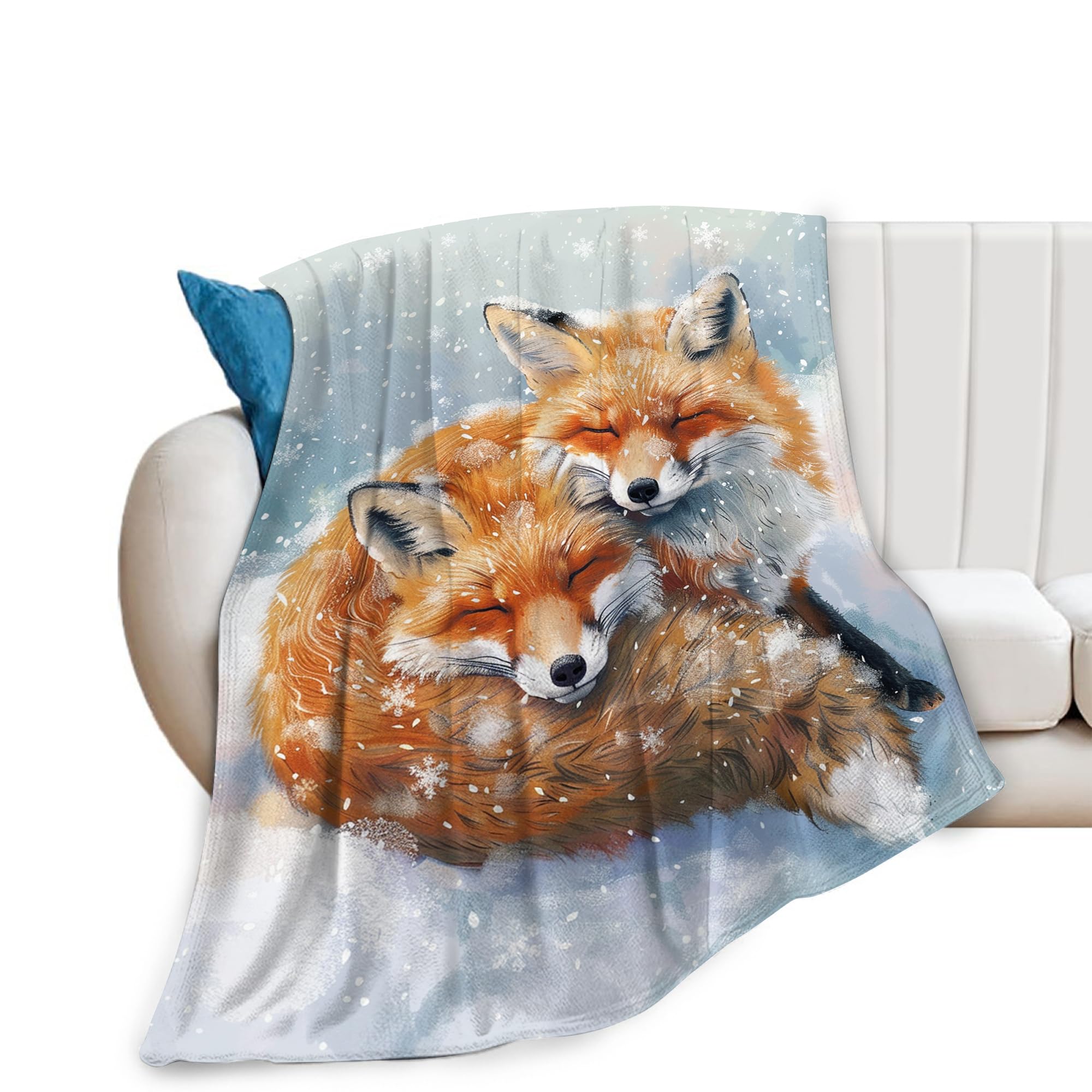 Cobertor Citari Fox Cute Throw Blanket, Macio, Quente E Aconchegante