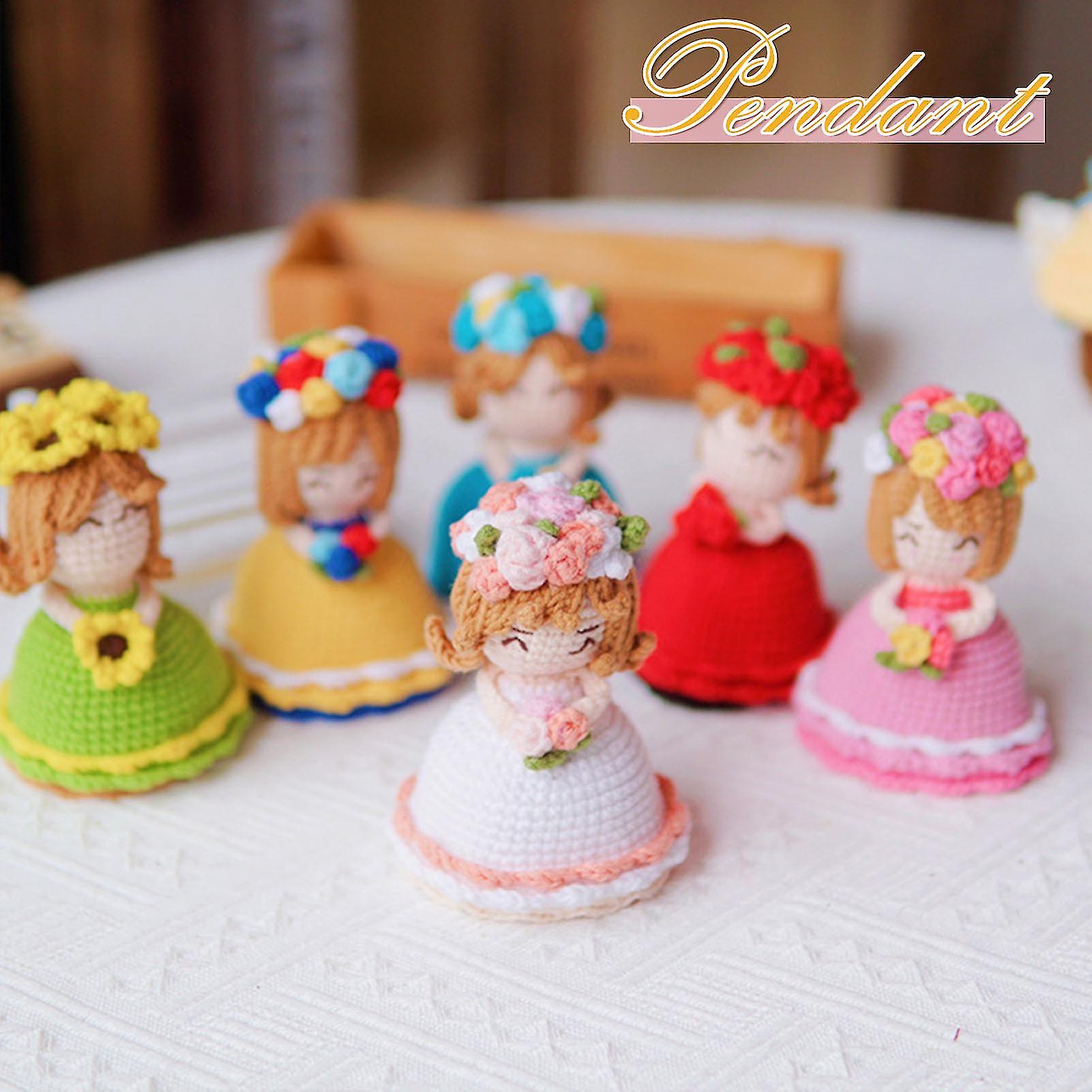 Alg Creative Diy Boneca De Tricô Diy Mão De Crochê Boneca Da Noiva