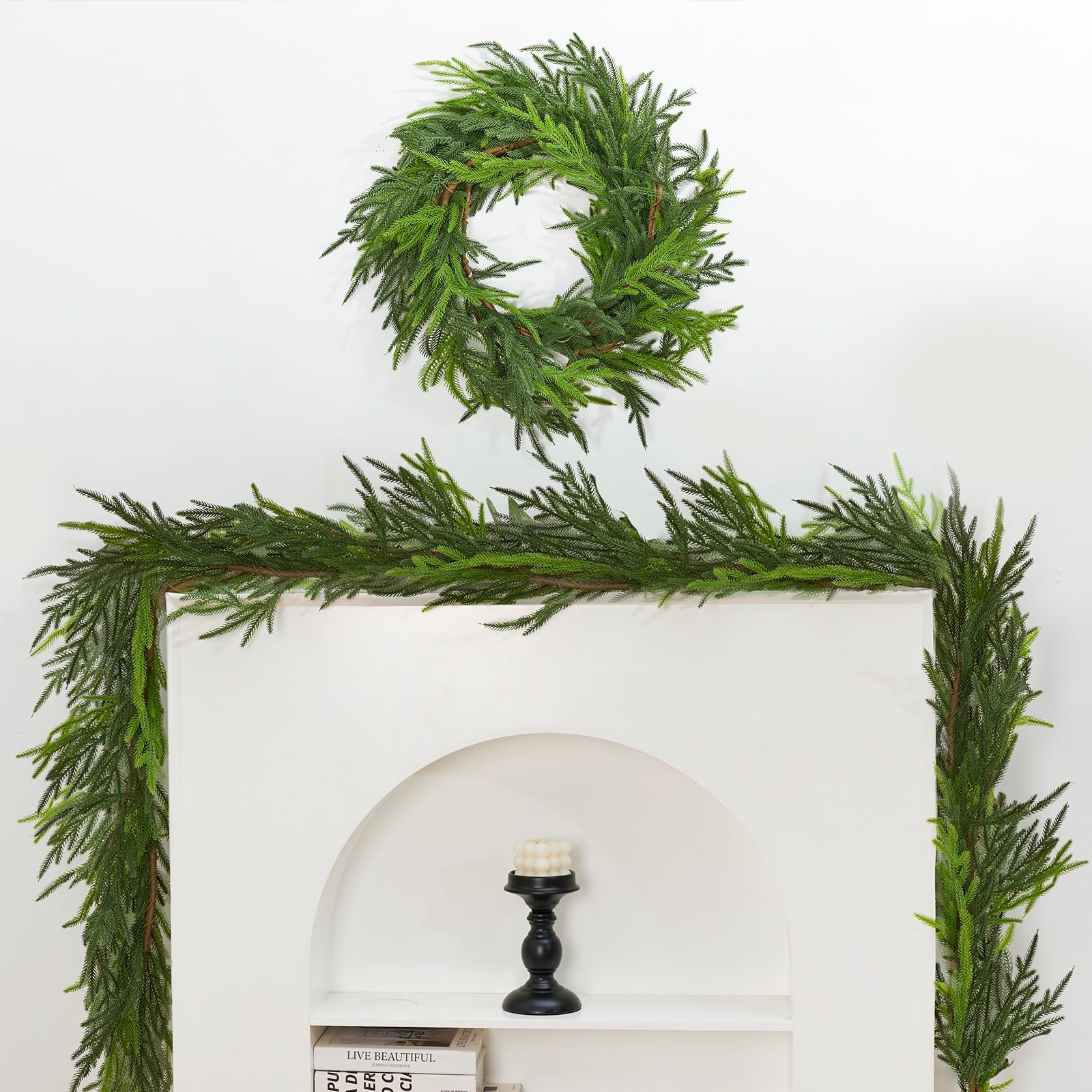 Guirlanda De Natal Nichbloom Norfolk Pine 1,8 M - 2 Peças