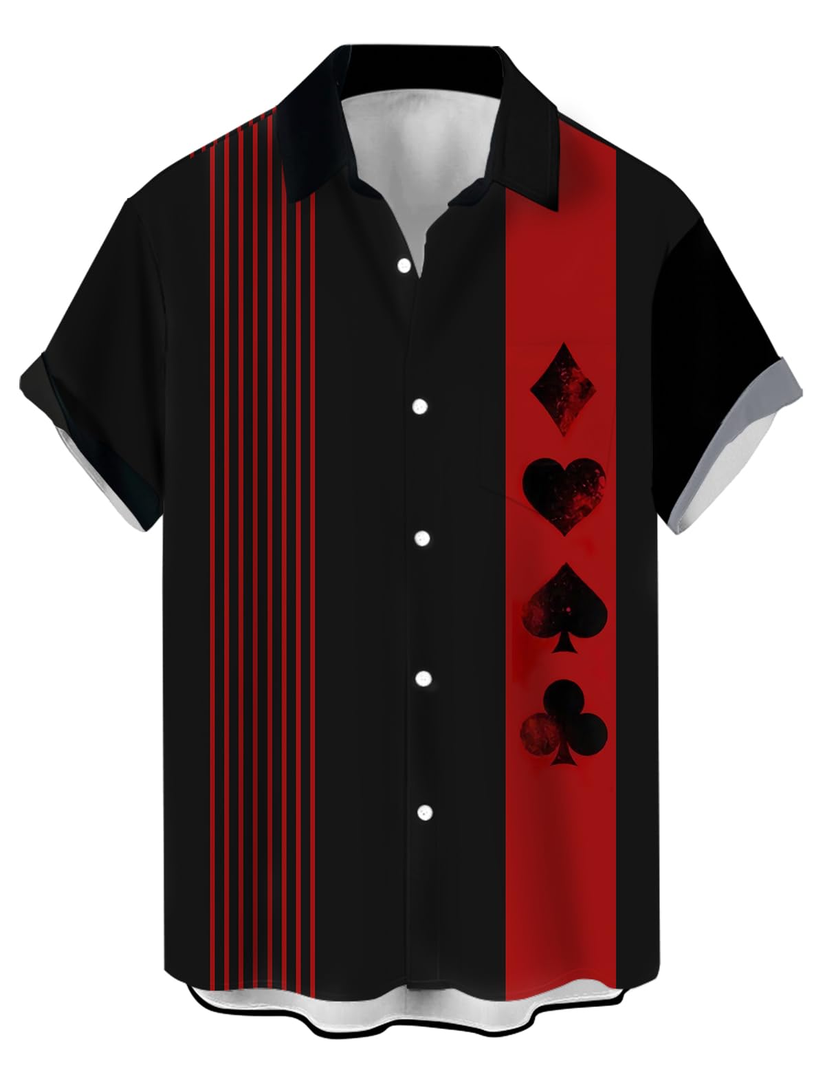 Camisa De Boliche Curbodo Com Estampa Havaiana Retrô Para Homens