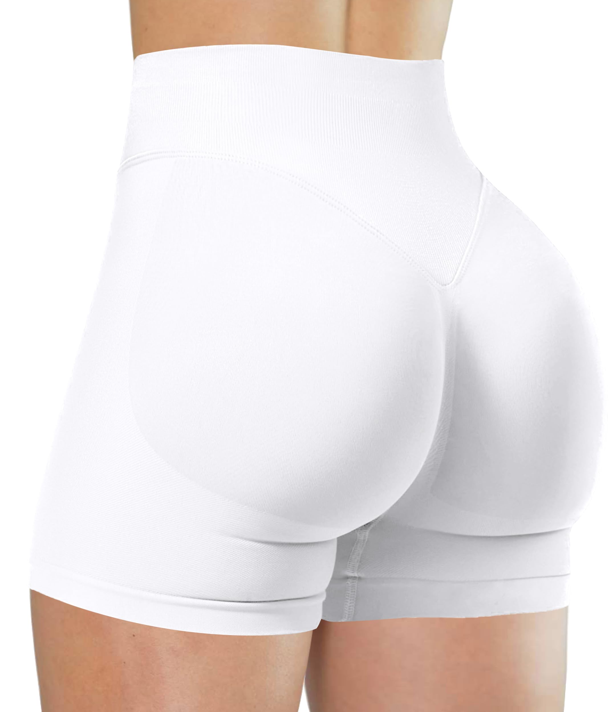 Shorts De Treino Unthewe Scrunch Butt Lifting Para Mulheres Brancos