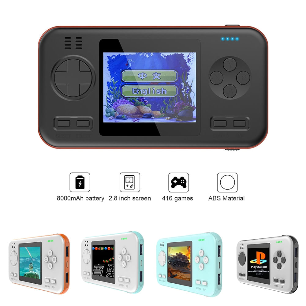 Crianças Handheld Game Controller Battery Operated 416 Jogos