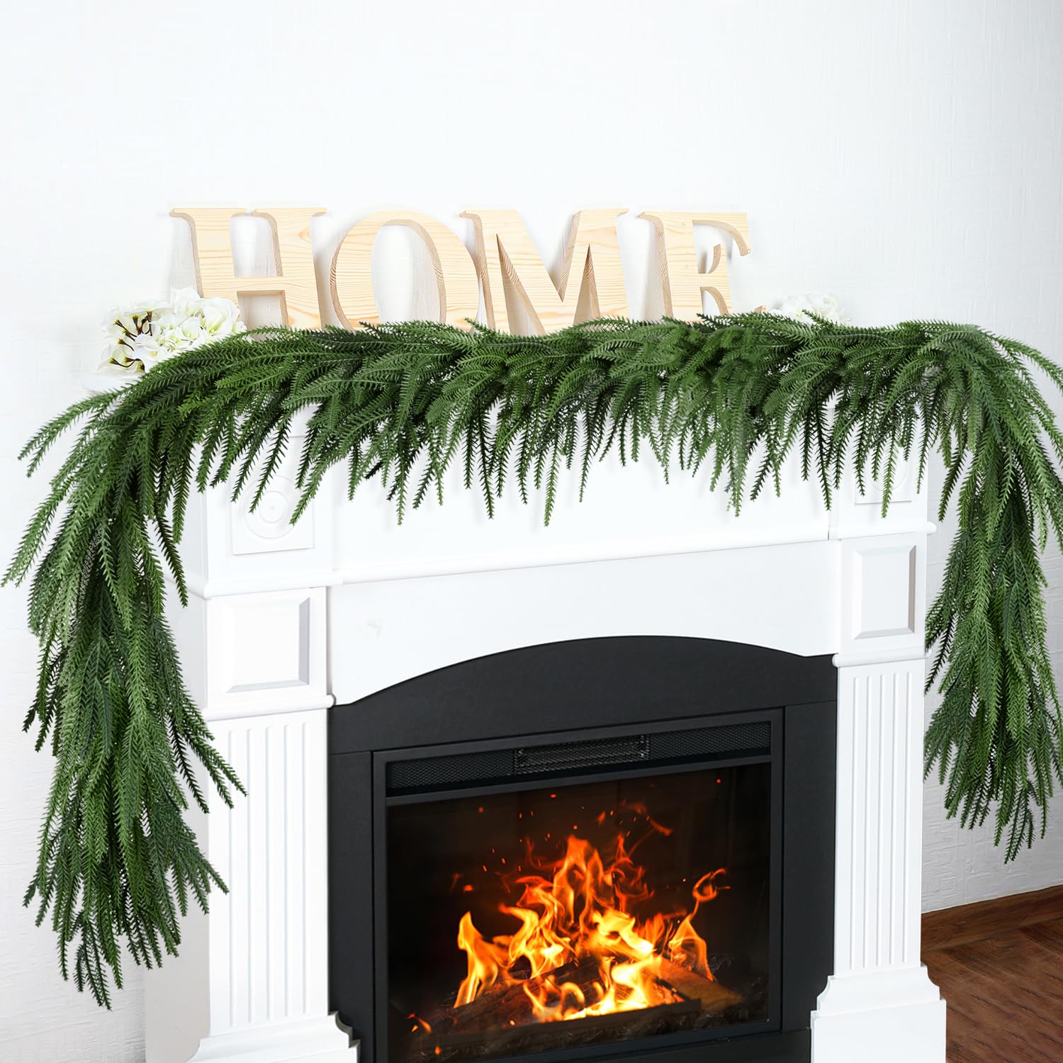 Guirlanda De Natal Uoromi Realistic Real Touch Norfolk Pine