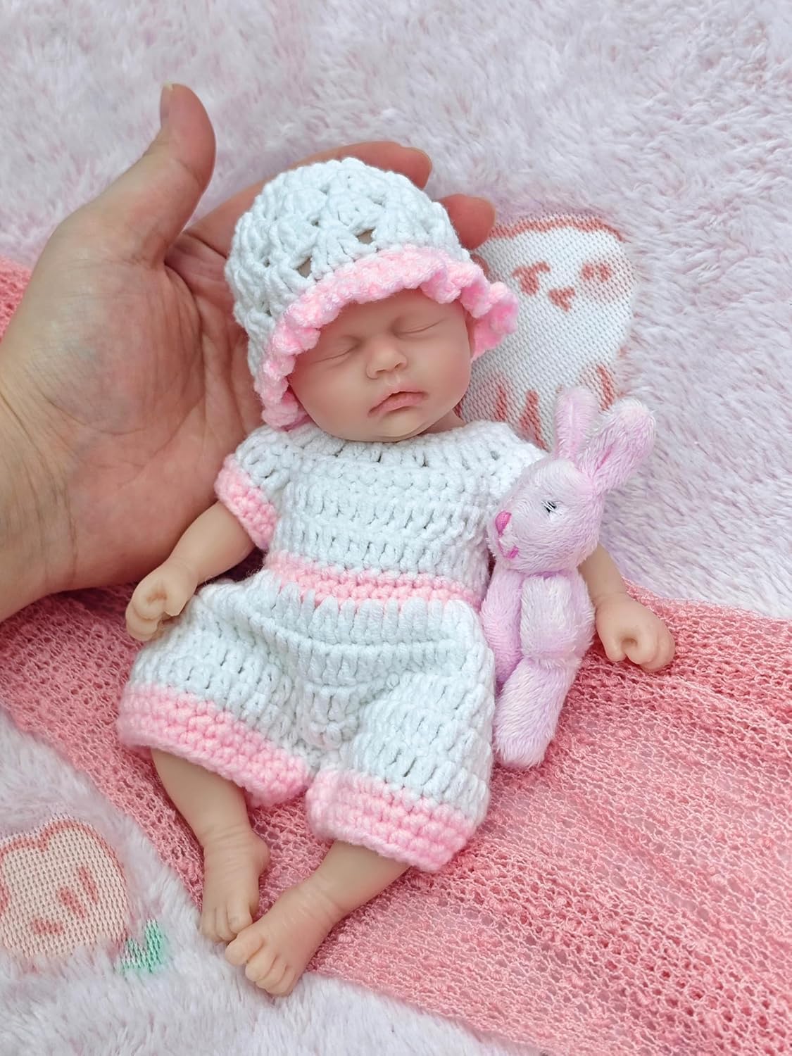 Boneca Renascida De Corpo Inteiro Em Silicone Em Miniatura Newtotlove 7 Polegadas