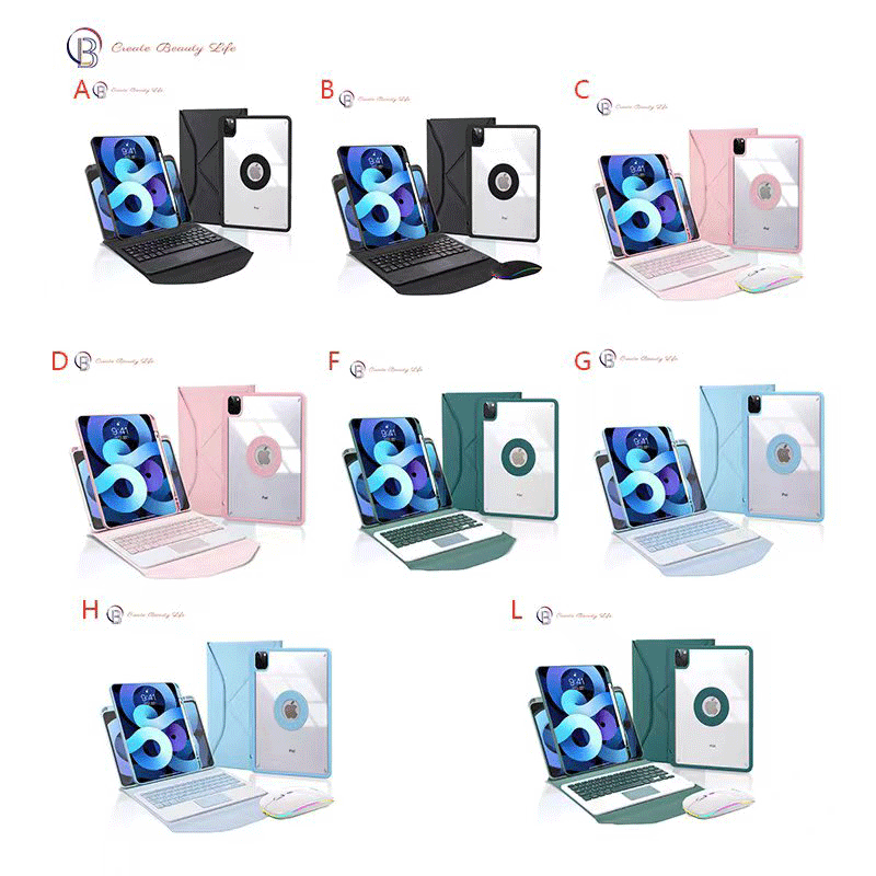 Capa Giratória Com Teclado Ñ Com Touchpad Para Ipad Pro12.9