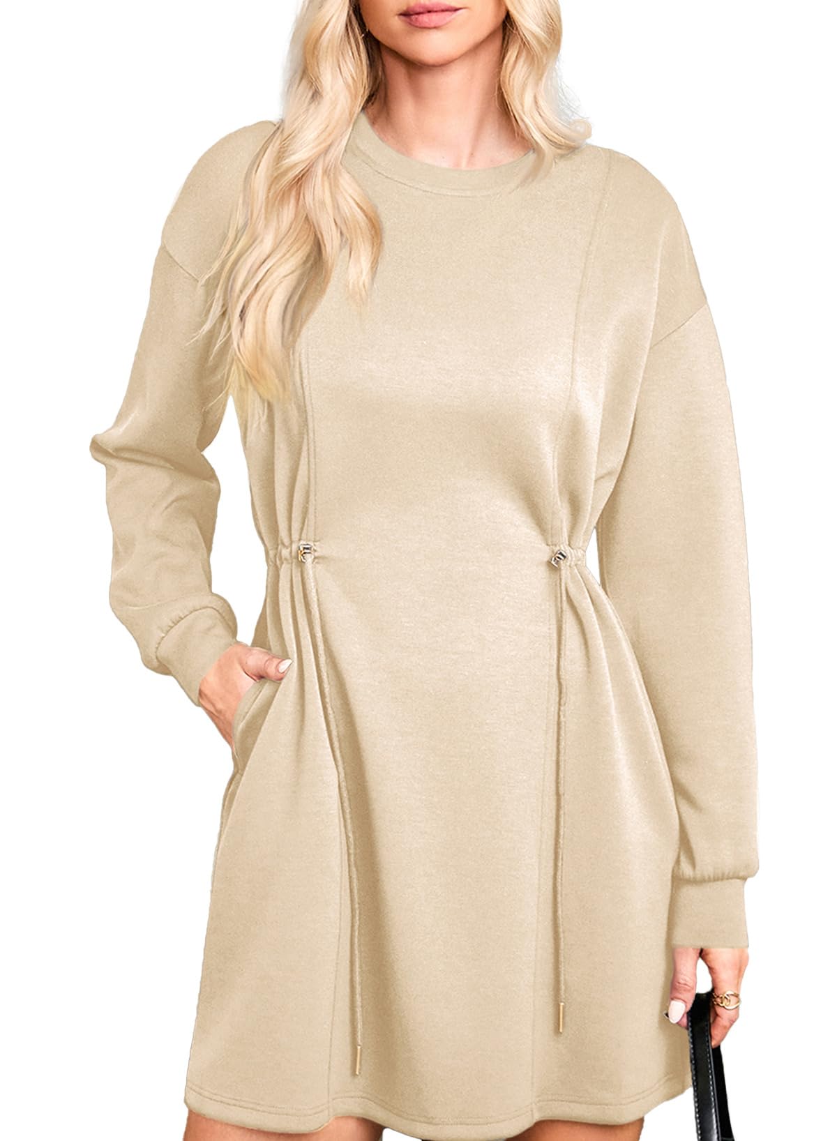 Material De Moletom Casual Dokotoo Apricot