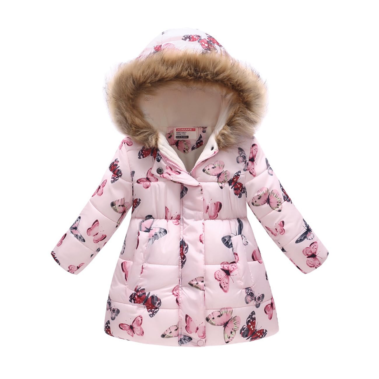Casaco De Inverno Podgina For Girl 3t-4t Puffer Jacket Rosa