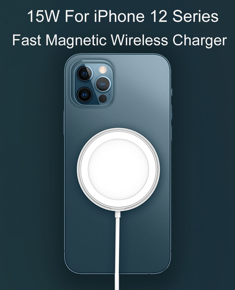 Suporte De Carregamento Magnético Sem Fio, Carga Rápida De 15w
