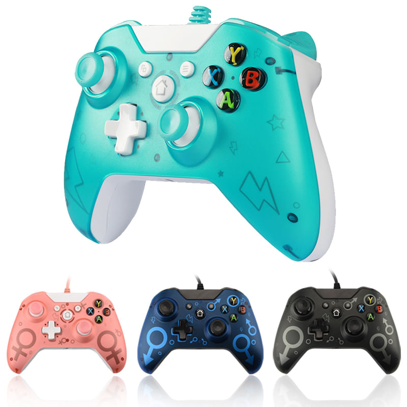Joystick Do Controlador Com Fio Para Xbox One 5 Cores (azul)