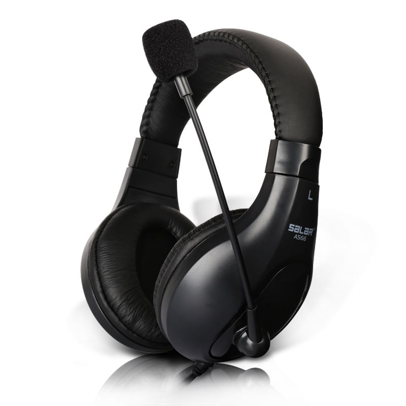 Salar A566 Subwoofer Gaming Headset Com Microfone (preto)